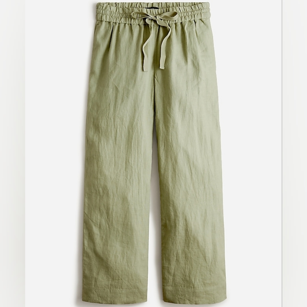 J crew cropped linen pants